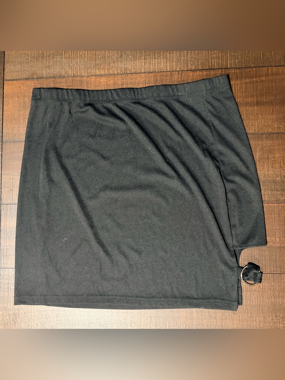 SHEIN Black Mini Skirt with Side Ring Detail